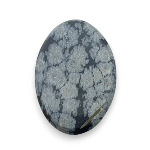 Snow obsidian carved cabochon 31x21 mm no 3 Snow obsidian carved cabochon 31x21 mm no 3