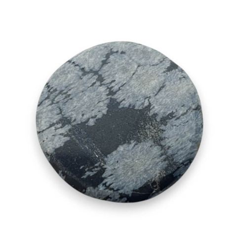 Snow obsidian cabochon carved fi 21 mm no 38 Snow obsidian cabochon carved fi 21 mm no 38