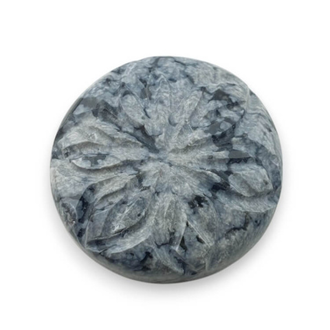 Snow obsidian cabochon carved fi 23 mm no 43 Snow obsidian cabochon carved fi 23 mm no 43