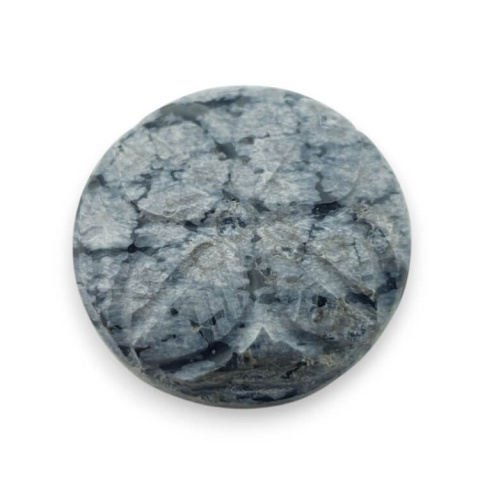 Snow obsidian cabochon carved fi 24 mm no 24 Snow obsidian cabochon carved fi 24 mm no 24