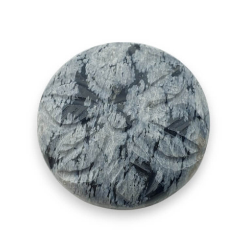 Snow obsidian cabochon carved fi 26 mm no 6 Snow obsidian cabochon carved fi 26 mm no 6