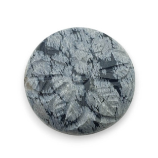 Snow obsidian cabochon carved fi 26 mm no 6