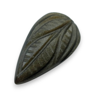 Gold obsidian cabochon carved 26x15 mm no 2