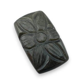 Gold obsidian cabochon carved 27x16 mm no 5
