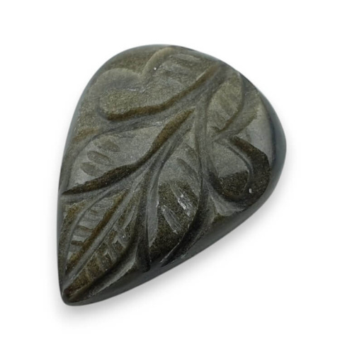 Obsidian gold cabochon carving 27x20 mm no 17 Obsidian gold cabochon carving 27x20 mm no 17