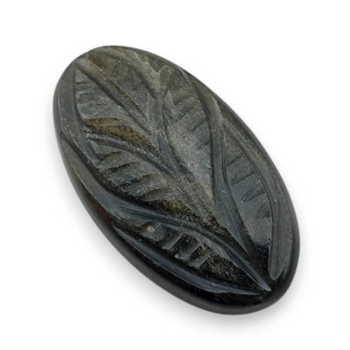 Gold obsidian cabochon carved 28x16 mm no 47