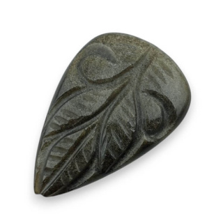 Gold obsidian cabochon carved 28x19 mm no 27