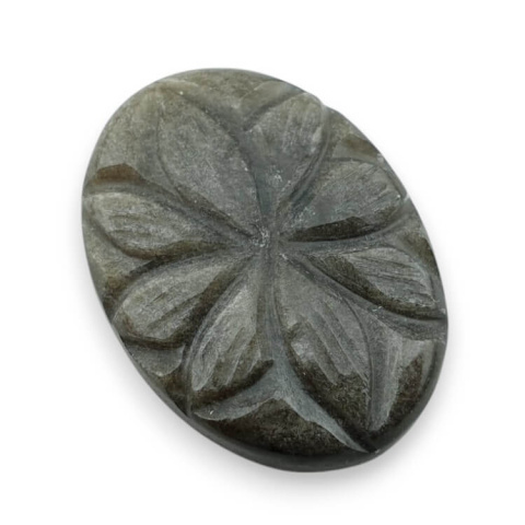 Obsidian gold cabochon carving 28x20 mm no 19 Obsidian gold cabochon carving 28x20 mm no 19