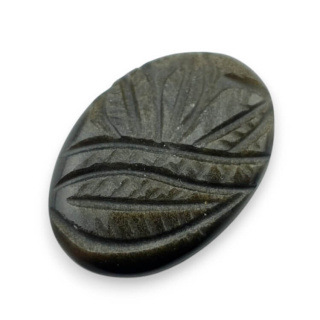 Obsidian gold cabochon carving 28x20 mm no. 40