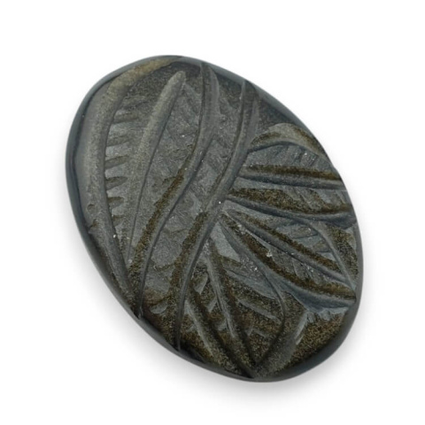 Gold obsidian cabochon carved 28x20 mm no 40 Gold obsidian cabochon carved 28x20 mm no 40
