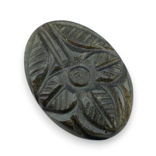 Gold obsidian cabochon carved 29x20 mm no 30