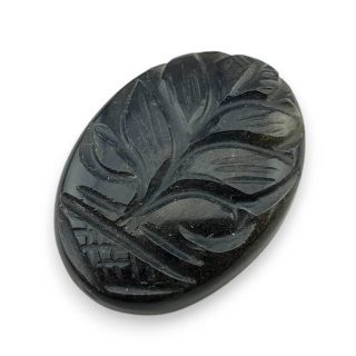Obsidian gold cabochon carving 29x21 mm no 34
