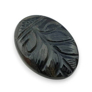 Gold obsidian cabochon carved 29x21 mm no 34