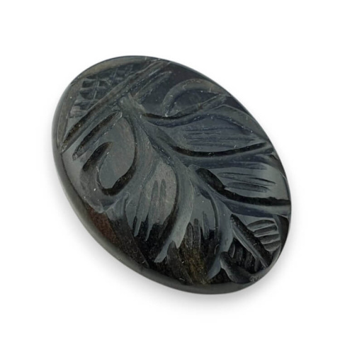 Gold obsidian cabochon carved 29x21 mm no 34 Gold obsidian cabochon carved 29x21 mm no 34