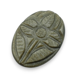 Obsidian gold cabochon carving 29x21 mm no. 3