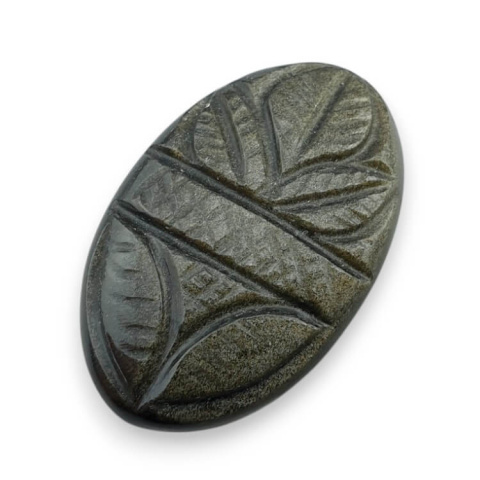 Obsidian gold cabochon carved 30x19 mm no 41 Obsidian gold cabochon carved 30x19 mm no 41