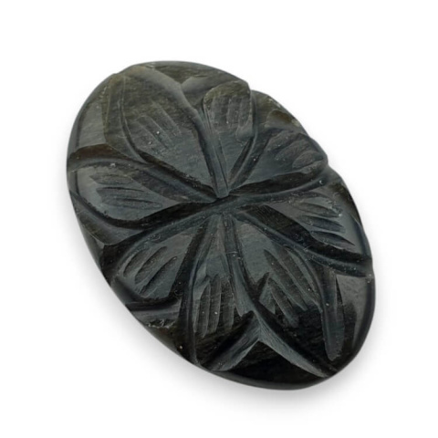 Obsidian gold cabochon carving 30x20 mm no. 22 Obsidian gold cabochon carving 30x20 mm no. 22