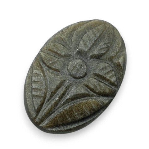 Gold obsidian cabochon carved 30x21 mm no 11 Gold obsidian cabochon carved 30x21 mm no 11