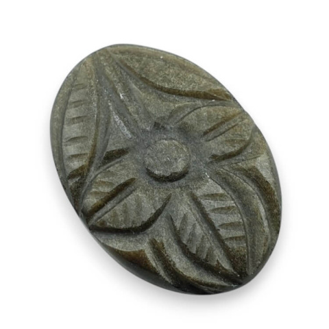 Gold obsidian cabochon carved 30x21 mm no 11 Gold obsidian cabochon carved 30x21 mm no 11
