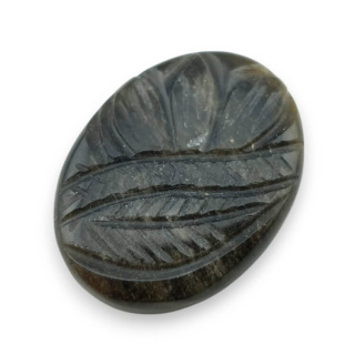 Obsidian gold cabochon carving 30x23 mm no. 33