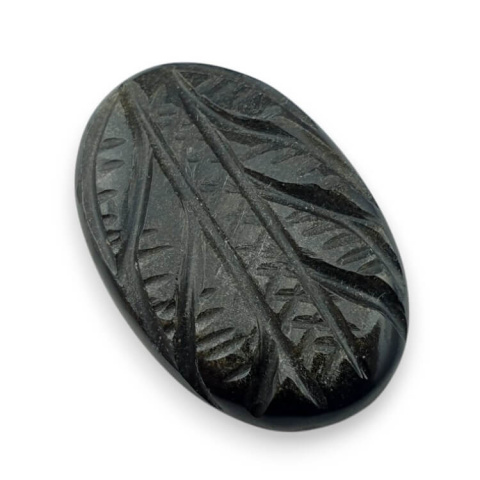 Gold obsidian cabochon carved 31x20 mm no 13 Gold obsidian cabochon carved 31x20 mm no 13