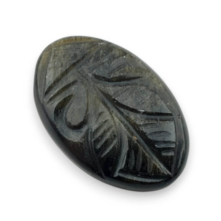 Gold obsidian cabochon carved 31x20 mm no 45
