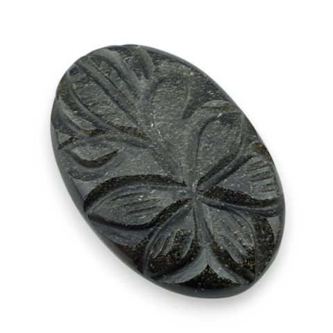 Obsidian gold cabochon carved 31x21 mm no. 20 Obsidian gold cabochon carved 31x21 mm no. 20