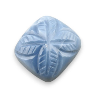 Blue opal cabochon carved 17x15 mm no 41