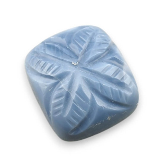 Blue opal cabochon carved 17x15 mm no 41