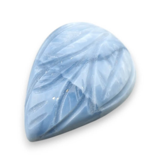 Blue opal cabochon carved 24x18 mm no 62