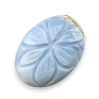Blue opal cabochon carved 24x18 mm no 87