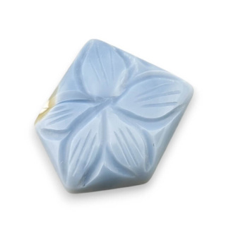 Blue opal cabochon carved 24x19 mm no 79