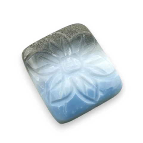 Blue opal cabochon carved 24x22 mm no 12 Blue opal cabochon carved 24x22 mm no 12