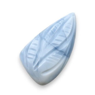 Blue opal cabochon carved 25x14 mm no 64