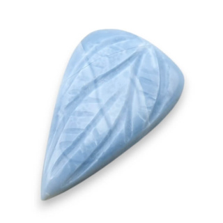 Blue opal cabochon carved 25x15 mm no 90