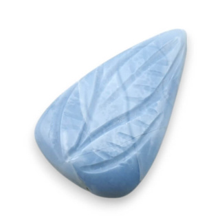 Blue opal cabochon carved 25x15 mm no 90