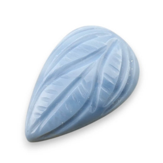Blue opal cabochon carved 25x16 mm no 46