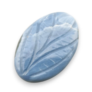 Blue opal cabochon carved 26x17 mm no 47