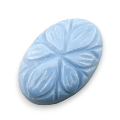 Blue opal cabochon carved 26x18 mm no 24 Blue opal cabochon carved 26x18 mm no 24