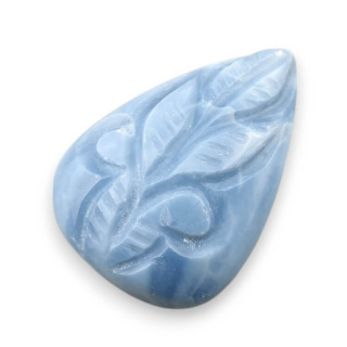 Blue opal cabochon carved 26x19 mm no 32
