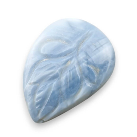 Blue opal cabochon carved 26x19 mm no 53 Blue opal cabochon carved 26x19 mm no 53