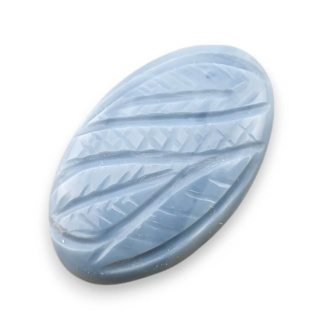 Blue opal cabochon carved 27x16 mm no 39