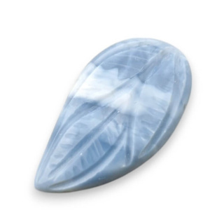 Blue opal cabochon carved 27x16 mm no 86