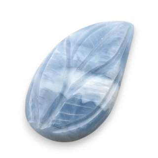 Blue opal cabochon carved 27x16 mm no 86
