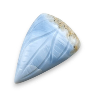 Blue opal cabochon carved 27x18 mm no 22
