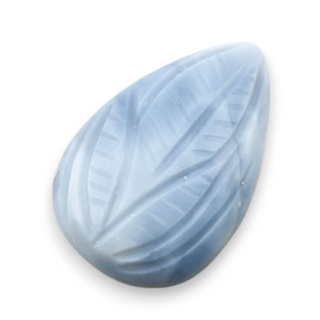 Blue opal cabochon carved 27x18 mm no 40