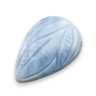Blue opal cabochon carved 27x18 mm no 40