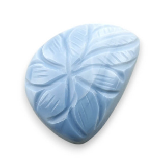 Blue opal cabochon carved 27x20 mm no 6