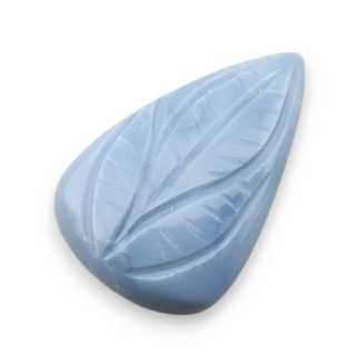 Blue opal cabochon carved 28x18 mm no 68