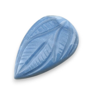 Blue opal cabochon carved 28x18 mm no 78